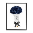 thumbnail image 1 of Stupell Industries Blue Rose Floral Bouquet Fashion Glam Bow Glam Painting Black Framed Art Print Wall Art, 11 x 14, Design by Amanda Greenwood, 1 of 7