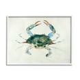 thumbnail image 1 of Stupell Industries Blue Sea Crab Over Beige Soft Watercolors White Framed Art Print Wall Art, 11x14, by Melissa Hyatt LLC, 1 of 8