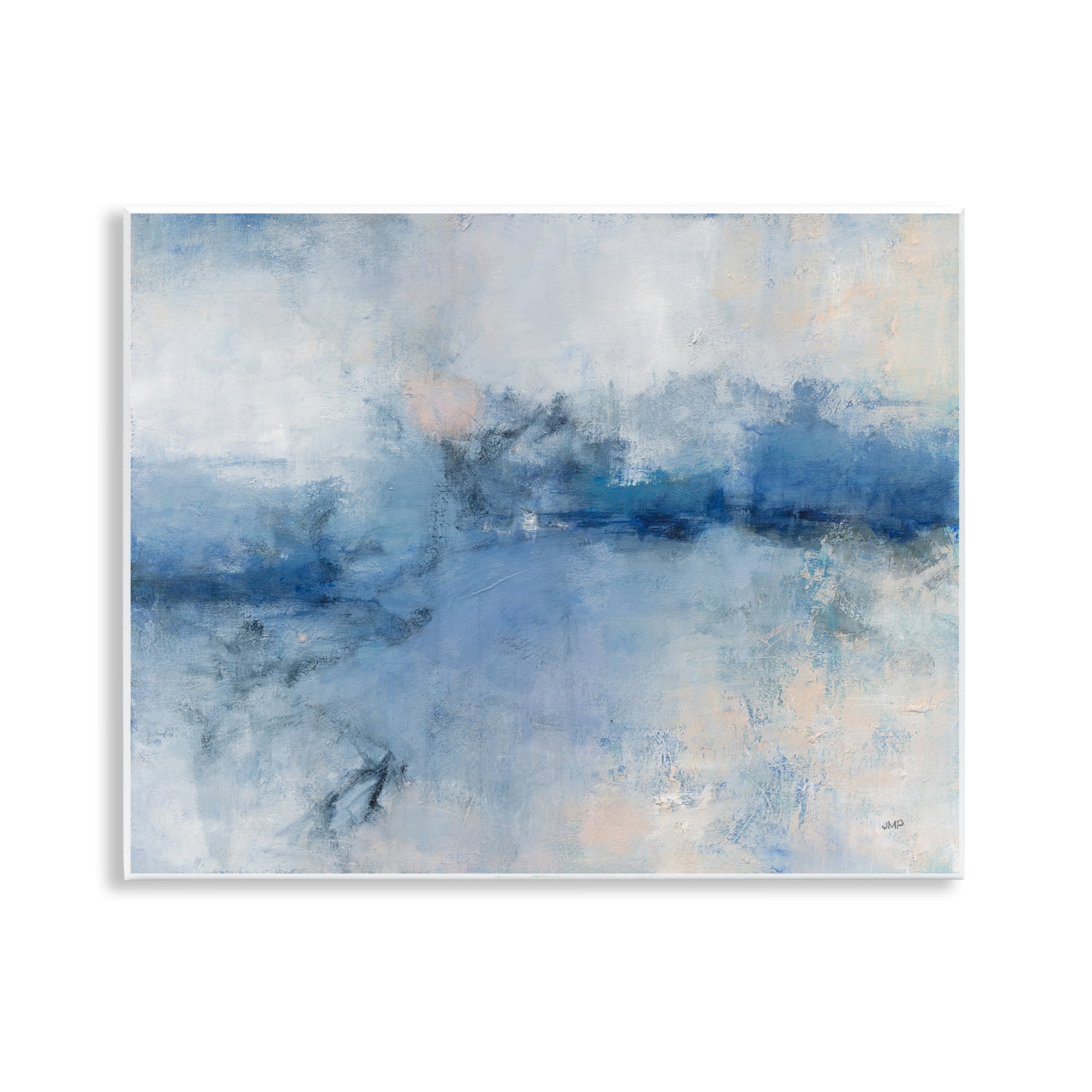 Stupell Industries Blue Seaside Impressions Abstract Painting Unframed Art Print Wall Art, 14 x 11