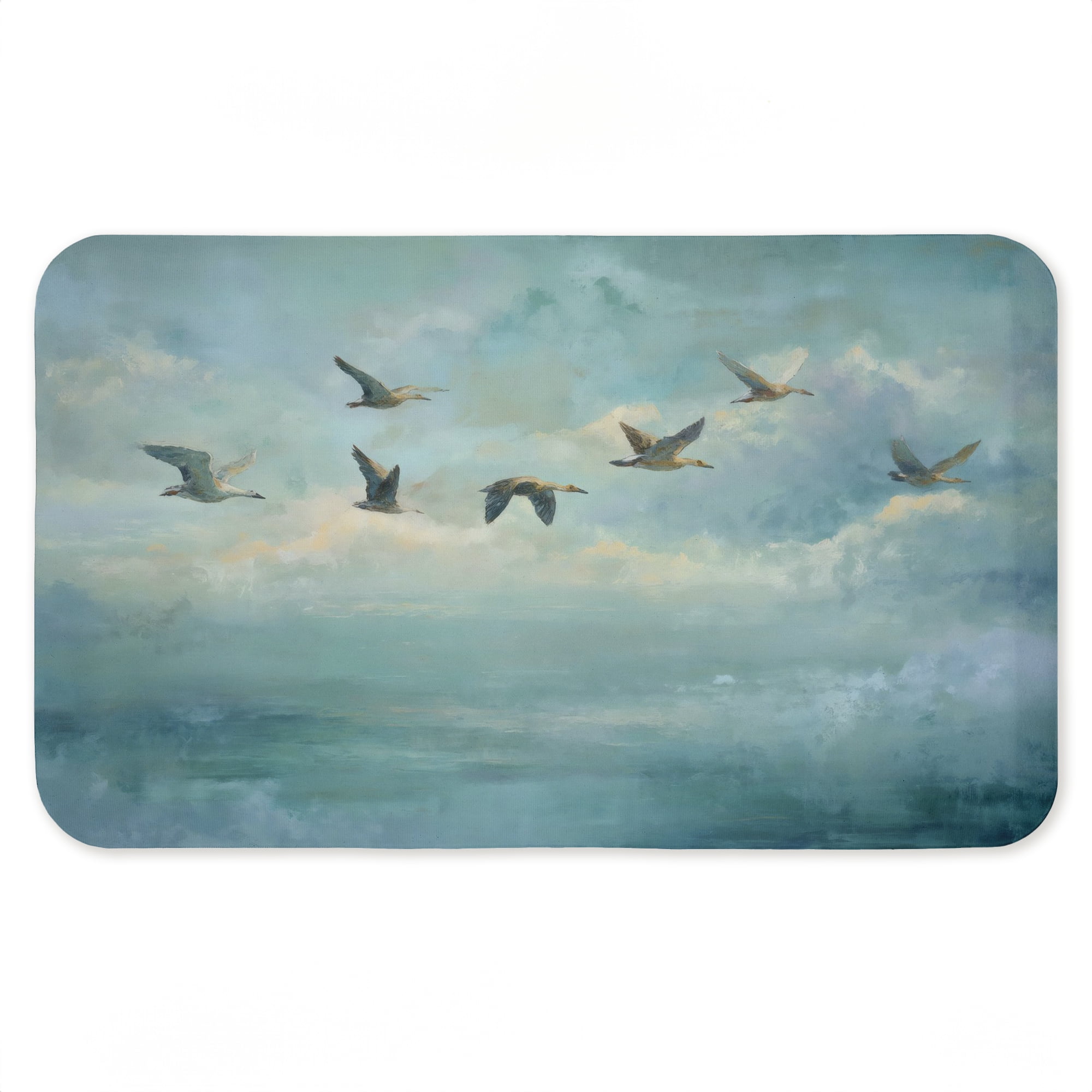 Stupell Industries Blue Skies & Flock of Geese Printed Anti-Fatigue Floor Mat, design by Petals Prints Design