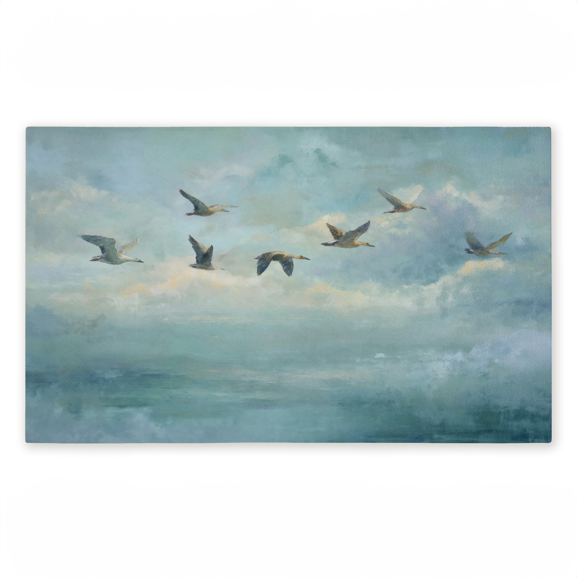 Stupell Industries Blue Skies & Flock of Geese Printed Outdoor Door Floor Mat, design by Petals Prints Design