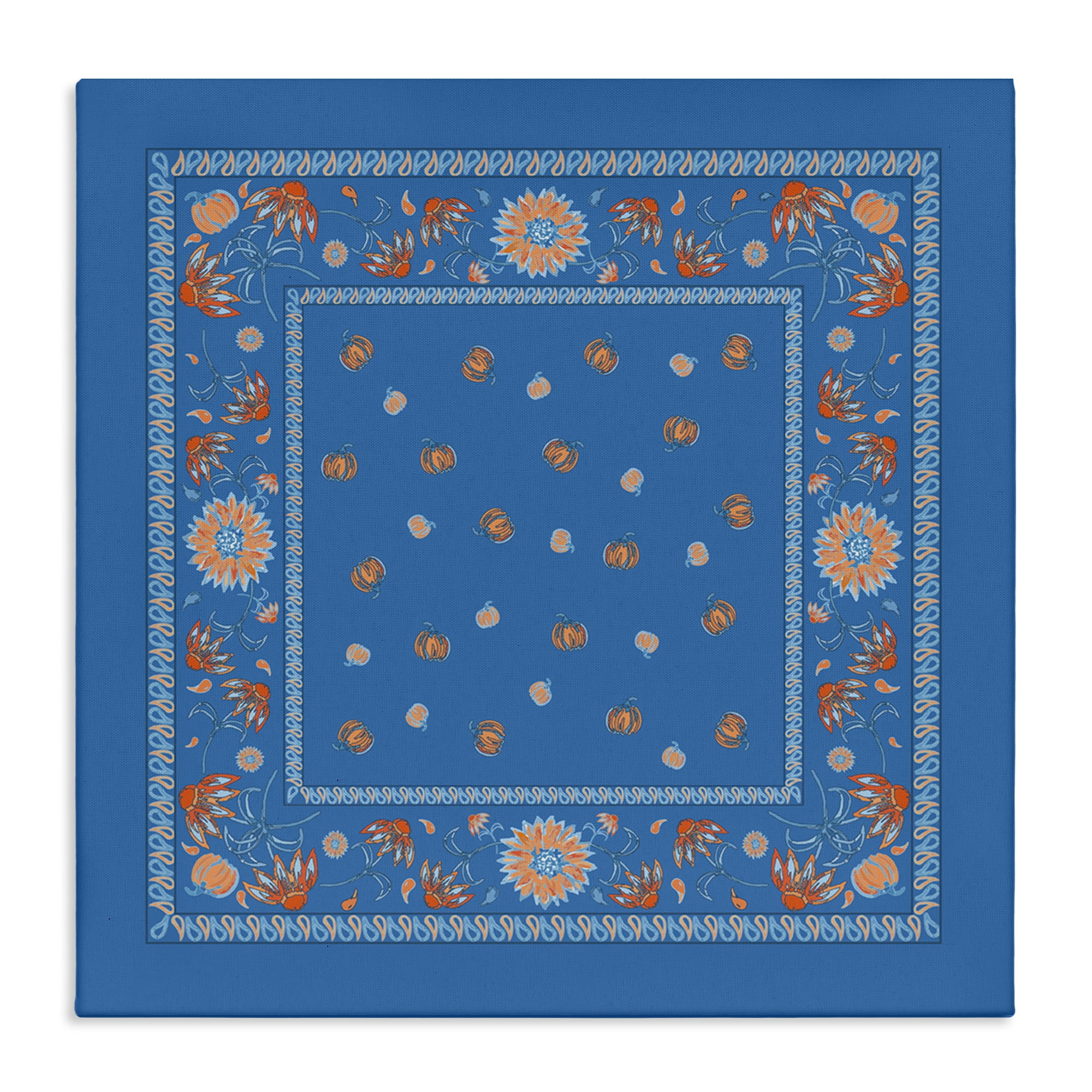 Stupell Industries Blue Sky Harvest Pattern Plants & Flowers Painting Wrapped Canvas Art Print Wall Art, 24 x 24