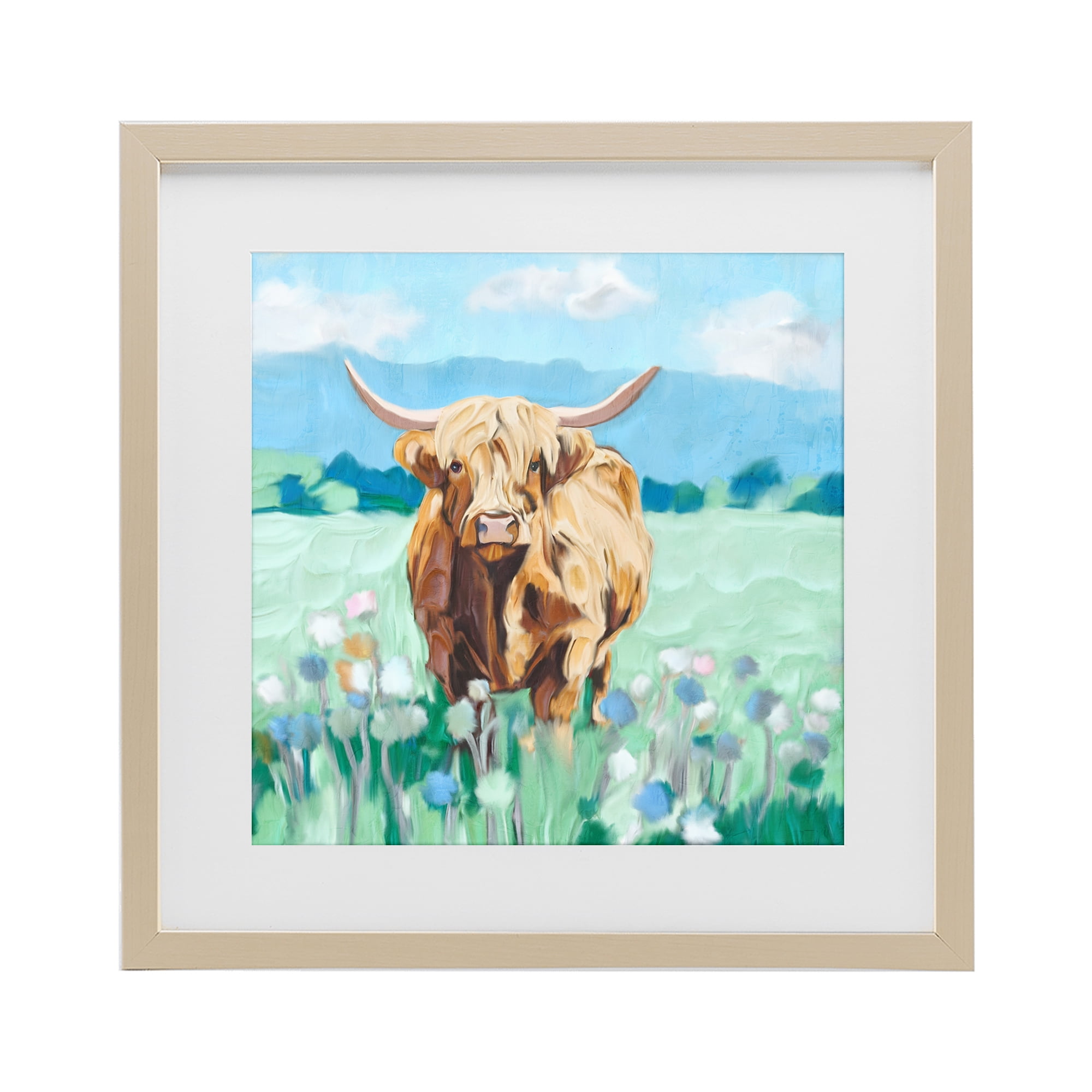 Stupell Industries Blue Sky Highland Birch Framed Print Under Glass, design by Kim Allen