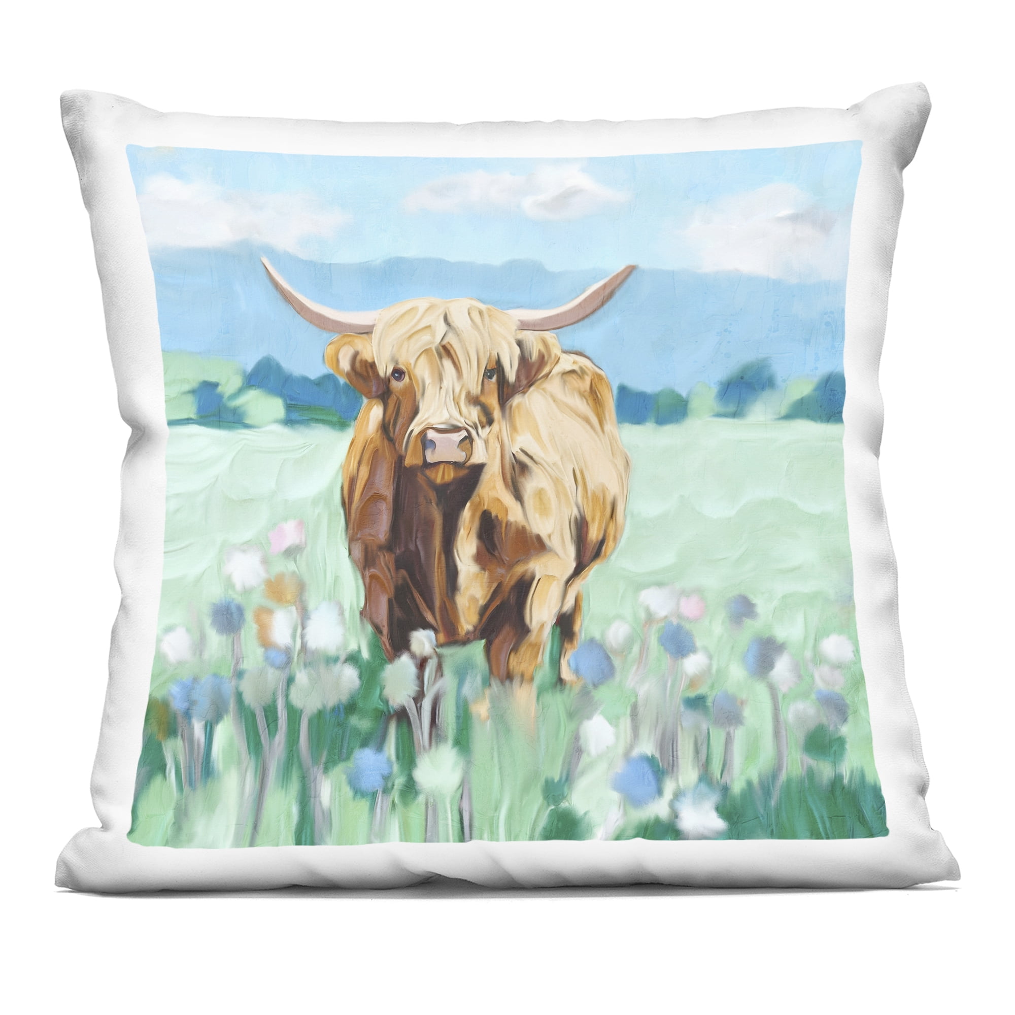Stupell Industries Blue Sky Highland Decorative Printed Throw Pillow, design by Kim Allen