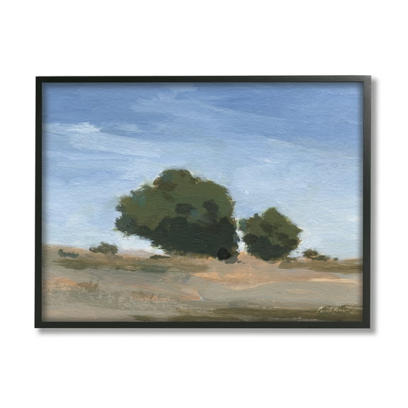 Stupell Industries Blue Sky Landscape Nature Painting Black Framed Art Print Wall Art, 14 x 11