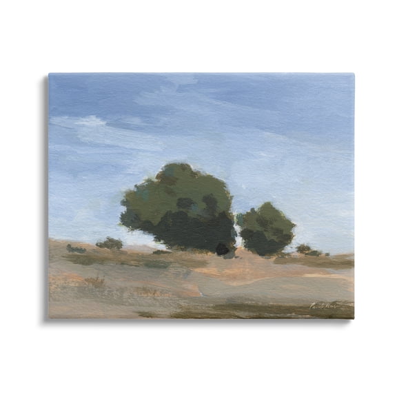 Stupell Industries Blue Sky Landscape Nature Painting Gallery Wrapped Canvas Print Wall Art, 20 x 16