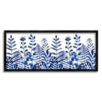 Stupell Industries Blue Sprouting Botanical Herbs Botanical & Floral Painting Black Framed Art Print Wall Art