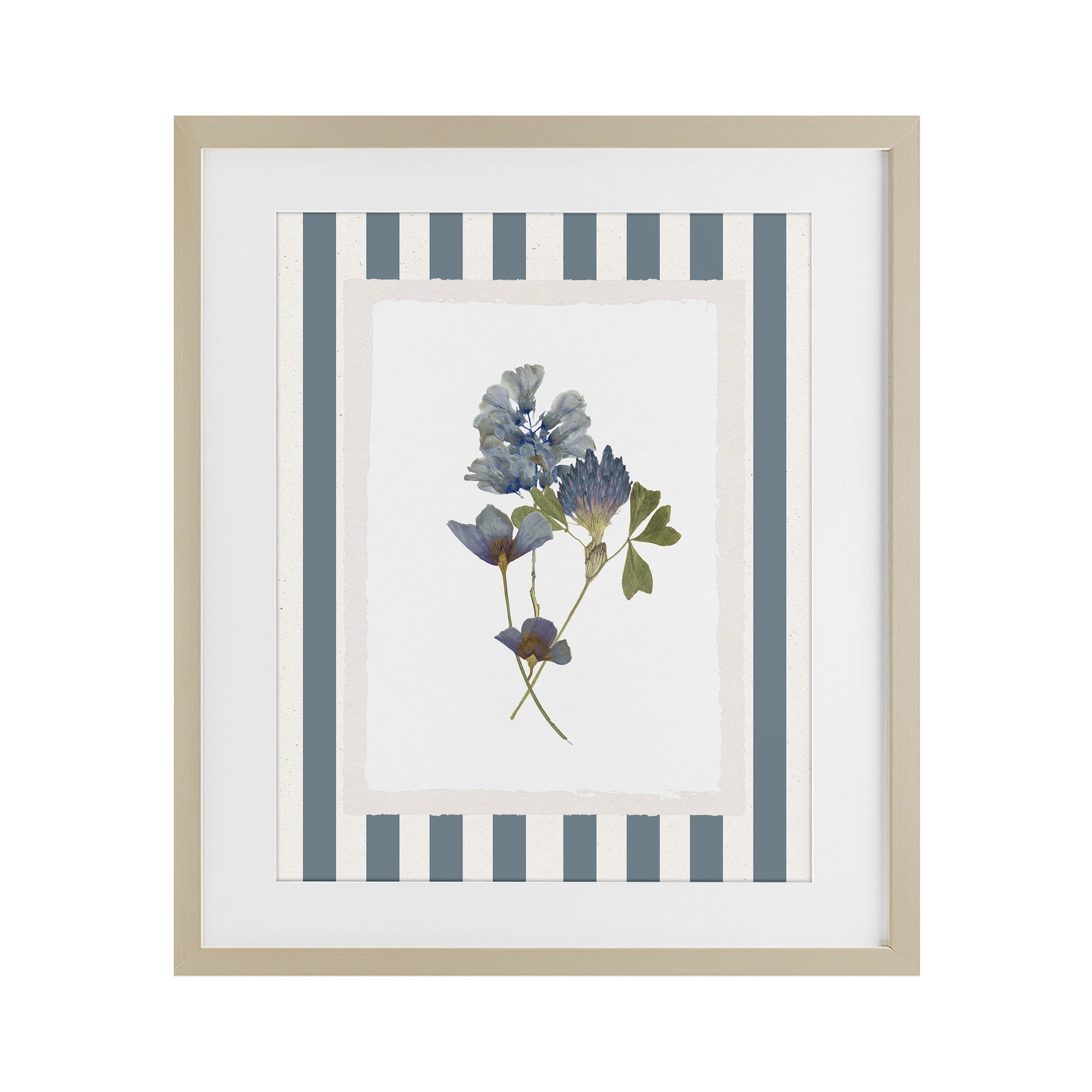 Stupell Industries Blue Summer Memory Florals Birch Framed Print Under Glass, design by Val Rhodes
