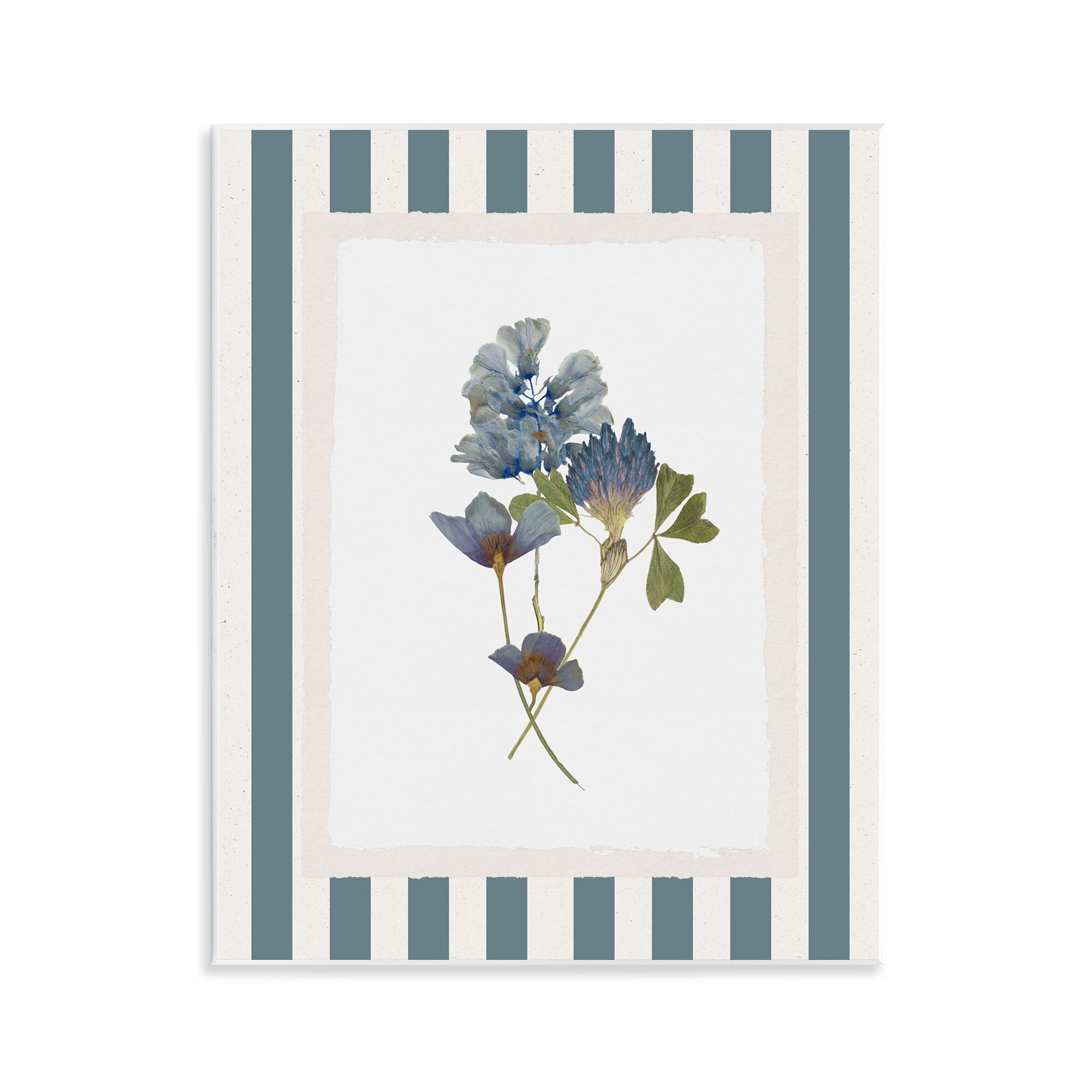 Stupell Industries Blue Summer Memory Florals Wall Plaque Art, design by Val Rhodes