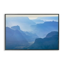 Stupell Industries Blue Sunlit Peaks Landscape & Nature Photography Black Framed Art Print Wall Art, 18 x 12