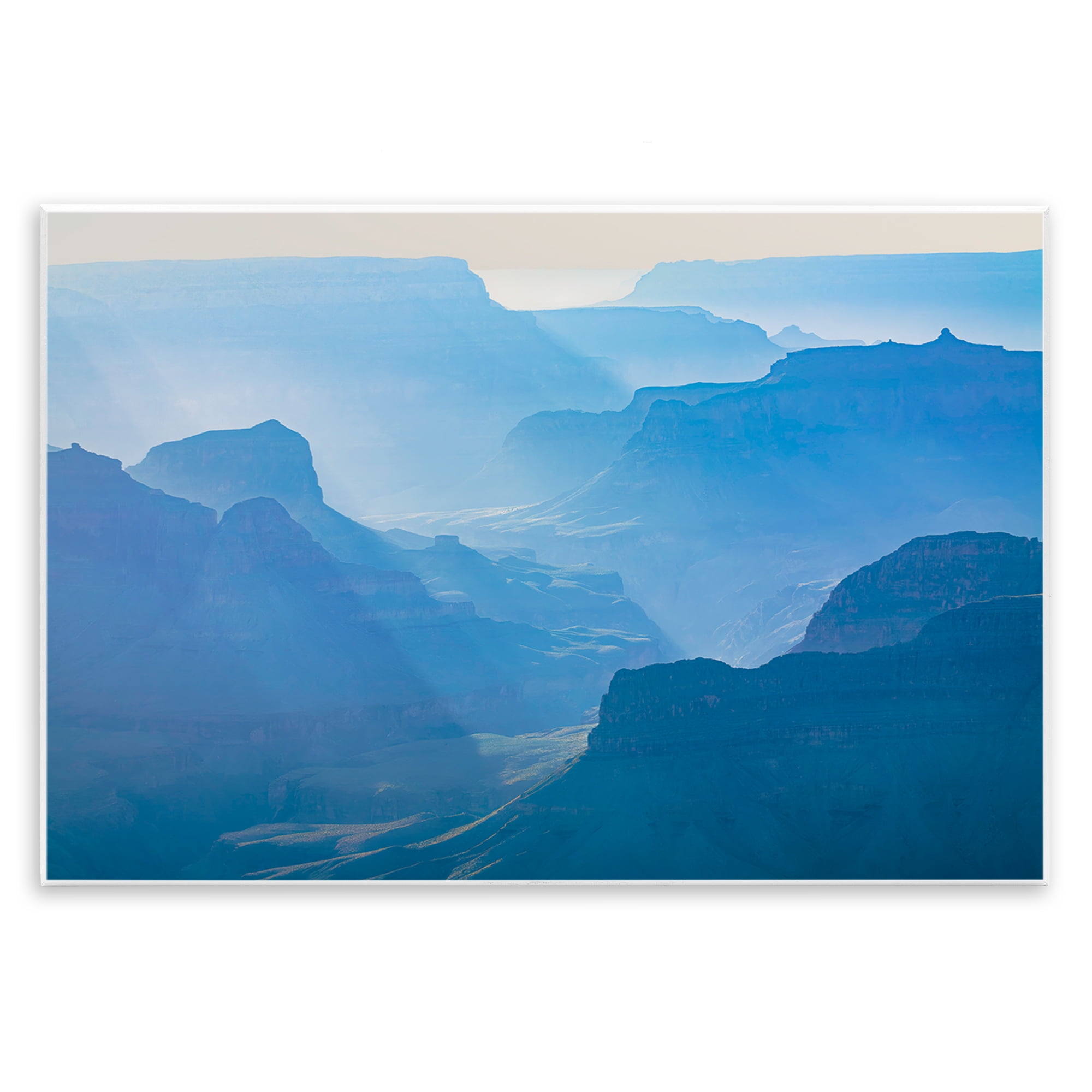 Stupell Industries Blue Sunlit Peaks Landscape & Nature Photography Unframed Art Print Wall Art, 19 x 13