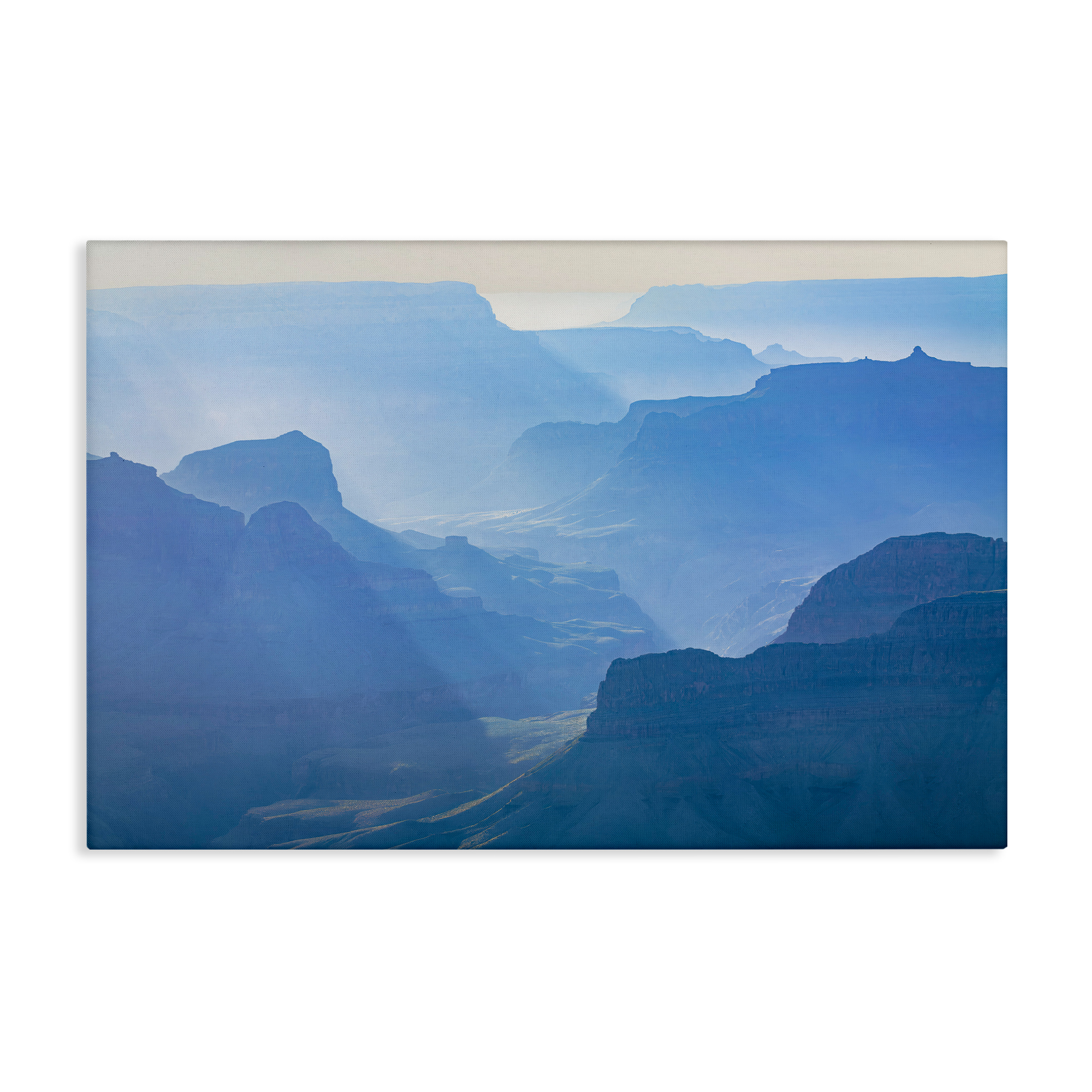 Stupell Industries Blue Sunlit Peaks Landscape & Nature Photography Wrapped Canvas Art Print Wall Art, 45 x 30