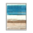 thumbnail image 1 of Stupell Industries Blue & Tan Abstraction Abstract Painting Gray Framed Art Print Wall Art, 24 x 30, 1 of 9
