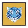 thumbnail image 1 of Stupell Industries Eclectic Blue Tiger over Yellow Black Floating Frame Canvas Art, 18 x 18, by Karolina Sato, 1 of 8