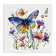 thumbnail image 1 of Stupell Industries Blue Toned Butterfly Garden Insects Painting Wrapped Canvas Art Print Wall Art, 30 x 30, 1 of 7
