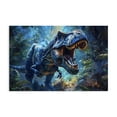 thumbnail image 1 of Stupell Industries Contemporary Blue Toned Dinosaur Roar Canvas Art, 24 x 16, by Creative Studio, 1 of 8