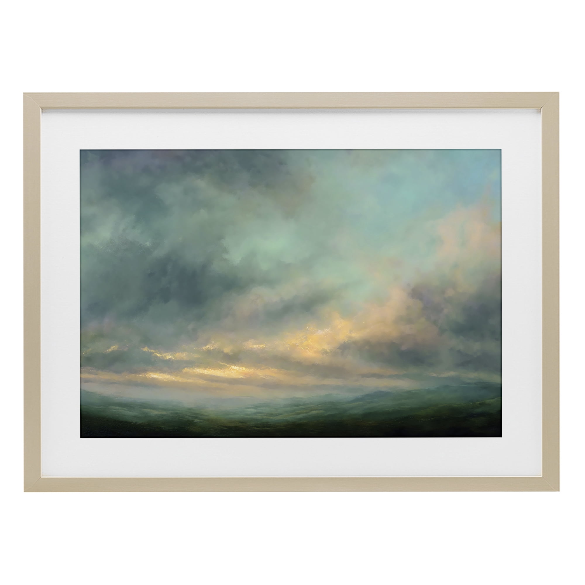 Stupell Industries Blue Toned Golden Hour Birch Framed Print Under Glass, design by Petal Prints Design