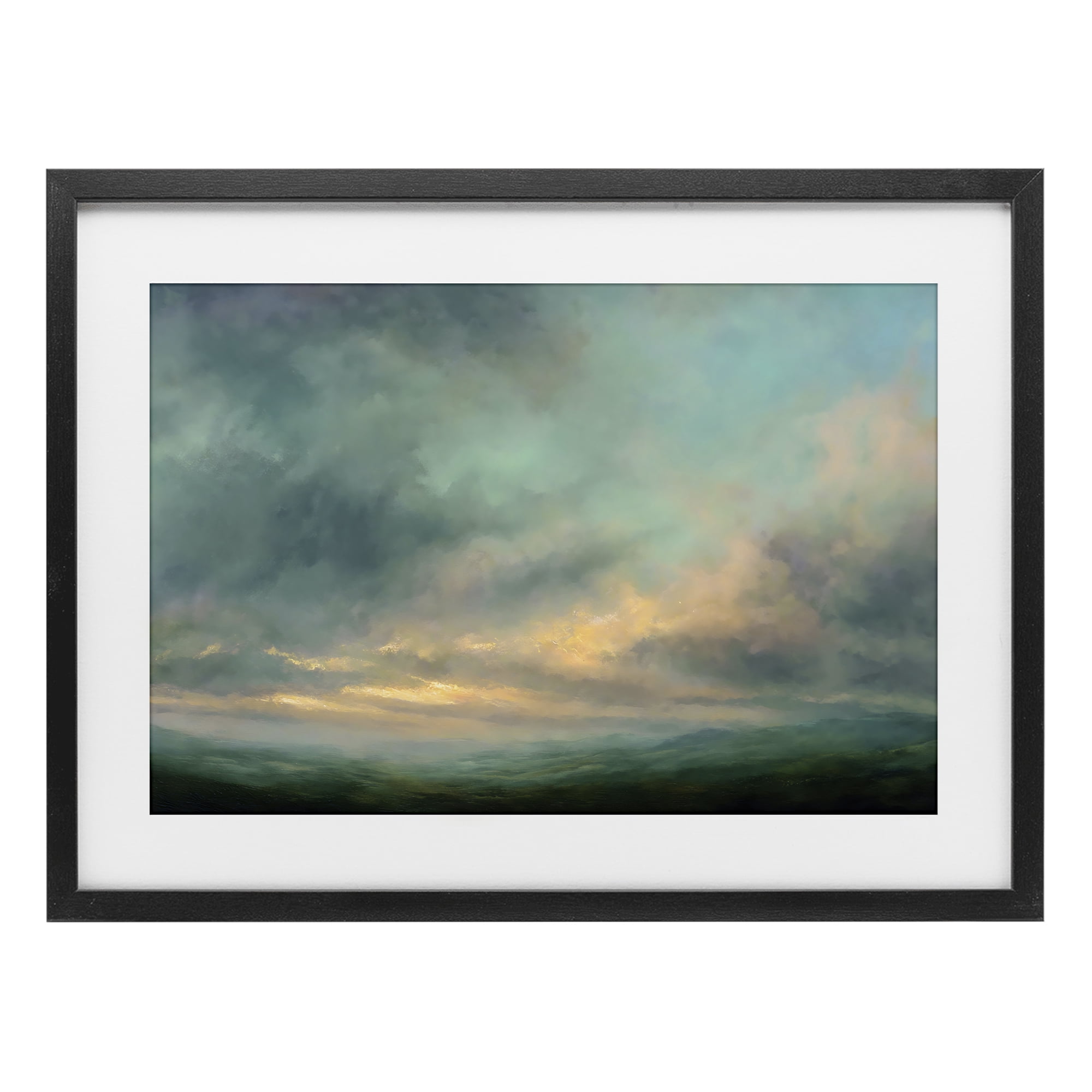 Stupell Industries Blue Toned Golden Hour Black Framed Print Under Glass, design by Petal Prints Design