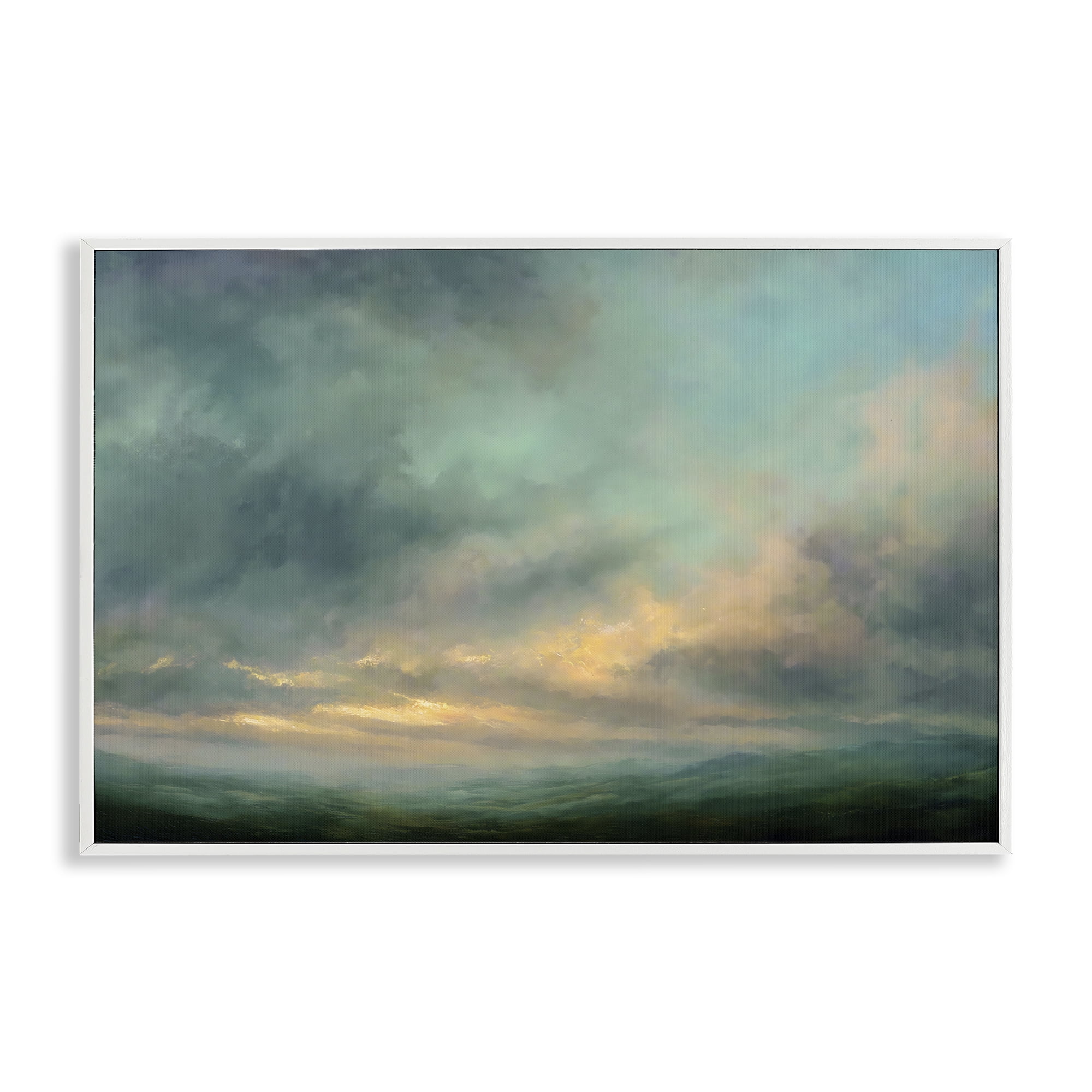 Stupell Industries Blue Toned Golden Hour White Framed Giclee Art, design by Petal Prints Design