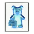 thumbnail image 1 of Stupell Industries Blue Trendy Bear & Bag Fashion Painting Black Framed Art Print Wall Art, 16 x 20, 1 of 2