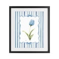 thumbnail image 1 of Stupell Industries Coastal Blue Tulip & Ribbon Border Black Framed Print Under Glass, 13 x 16, by Nan, 1 of 8