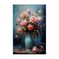 thumbnail image 1 of Stupell Industries Blue Vase with Pink Roses Canvas Wall Art design by LSR Creative Studio, 36 x 24, 1 of 7