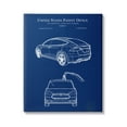 thumbnail image 1 of Stupell Industries Blue Vehicle Car Outline Diagram Blueprint Style Canvas Wall Art, 30 x 40, Design by Karl Hronek, 1 of 5