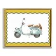 thumbnail image 1 of Stupell Industries Eclectic Blue Vespa with Yellow Border Gold Floating Frame Canvas Art, 31 x 25, by Lanie Loreth, 1 of 8
