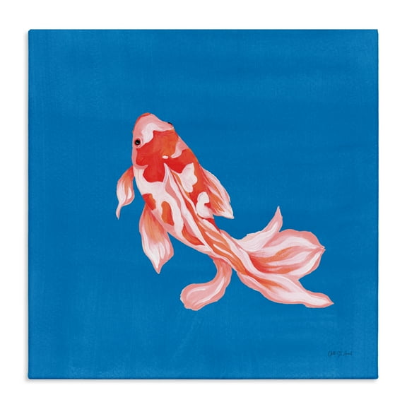 Stupell Industries Blue Vibrant Koi Fish Canvas Wall Art design by Yvette St. Amant, 17 x 17