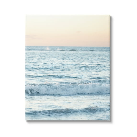 Stupell Industries Blue Waves at Sunset Nature Photography Gallery Wrapped Canvas Print Wall Art, 36 x 48