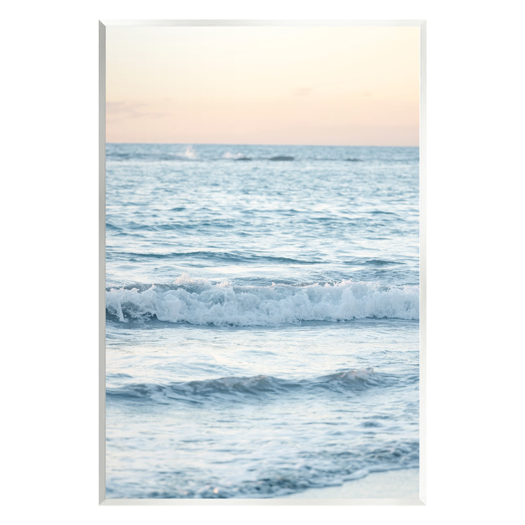 Stupell Industries Blue Waves at Sunset Nature Photography Unframed Art Print Wall Art, 13 x 19