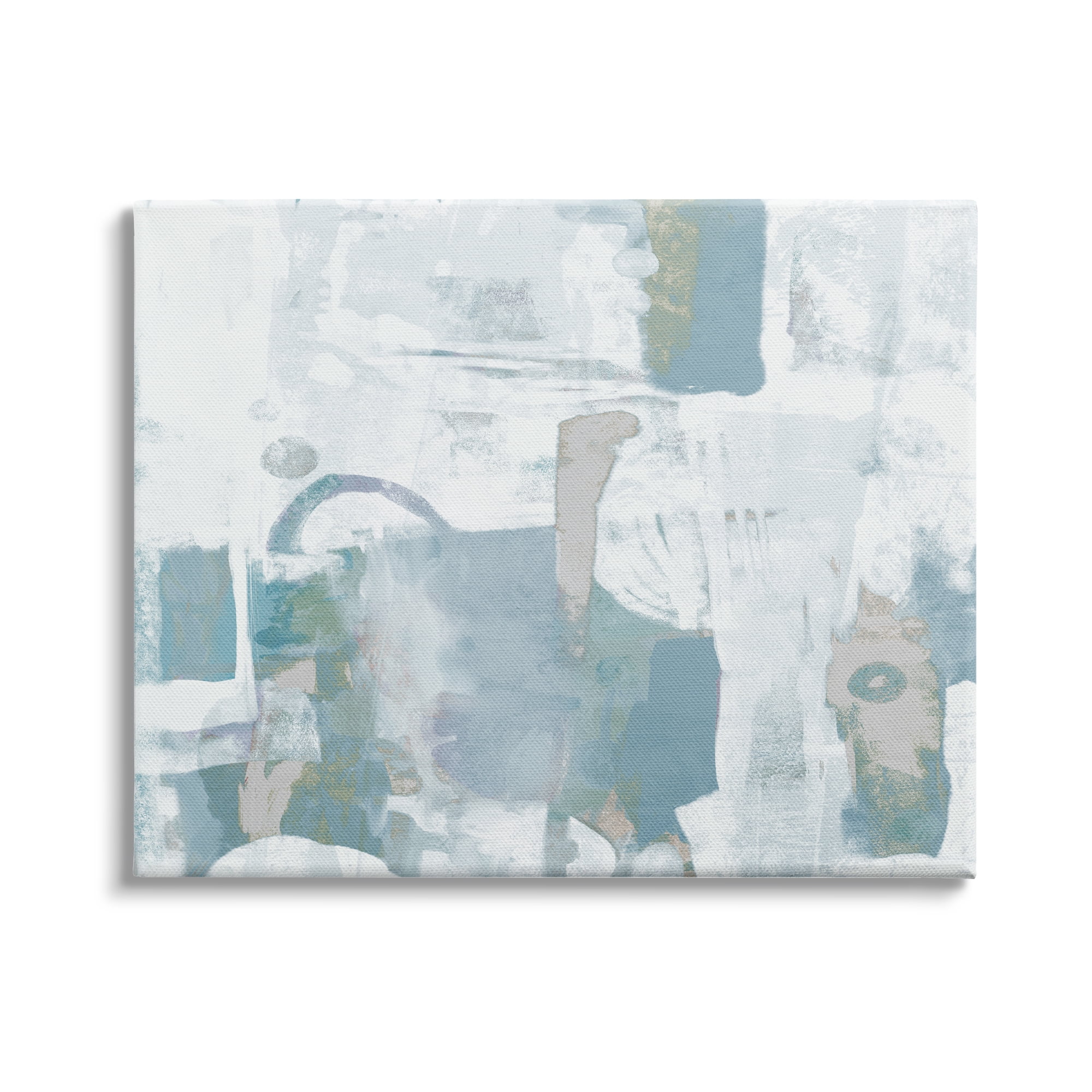 Stupell Industries Blue White Abstract Painting Tranquil Tones Busy Movement, 20 x 16,Design by Dan Meneely