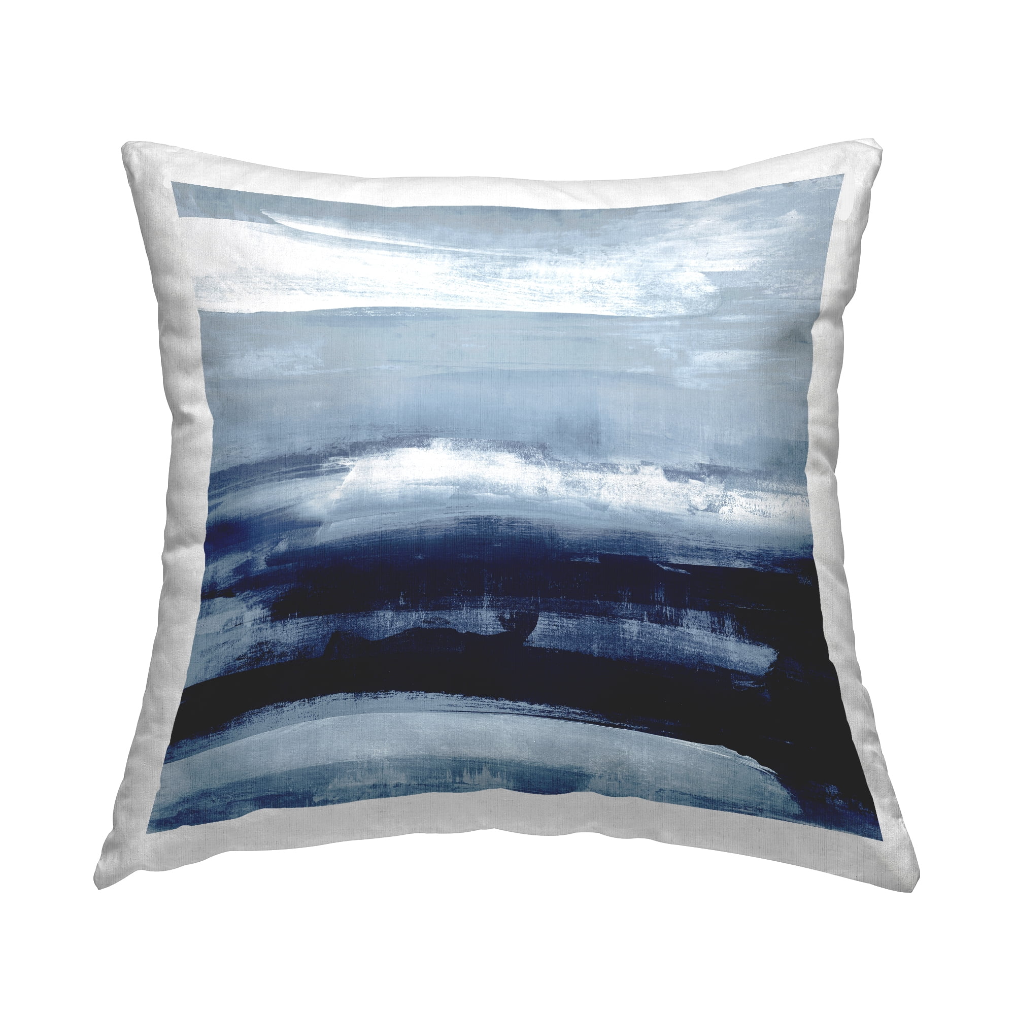 Stupell Industries Blue White Brushed Landscape Printed Throw Pillow Design by Jake Messina