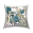 thumbnail image 1 of Stupell Industries Blue & White Florals Square Decorative Printed Throw Pillow, 18 x 18, 1 of 4