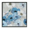 thumbnail image 1 of Stupell Industries Blue & White Flowers Plants & Flowers Painting Black Framed Art Print Wall Art, 24 x 24, 1 of 3