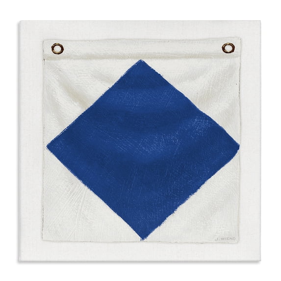 Stupell Industries Tropical Blue & White Nautical Flag Canvas Art, 17 x 17, by James Wiens