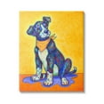 thumbnail image 1 of Stupell Industries Blue & Yellow Abstract Dog Animals & Insects Painting Gallery Wrapped Canvas Print Wall Art, 24 x 30, 1 of 7