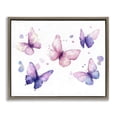 thumbnail image 1 of Stupell Industries Eclectic Blue and Pink Butterflies Brown Floating Frame Canvas Art, 31 x 25, by Creative Studio, 1 of 8