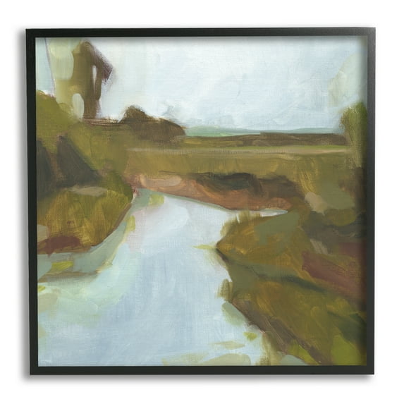 Stupell Industries Blurred Country Creek Landscape Soft Murky Waters, 24 x 24, Designed by Jacob Green