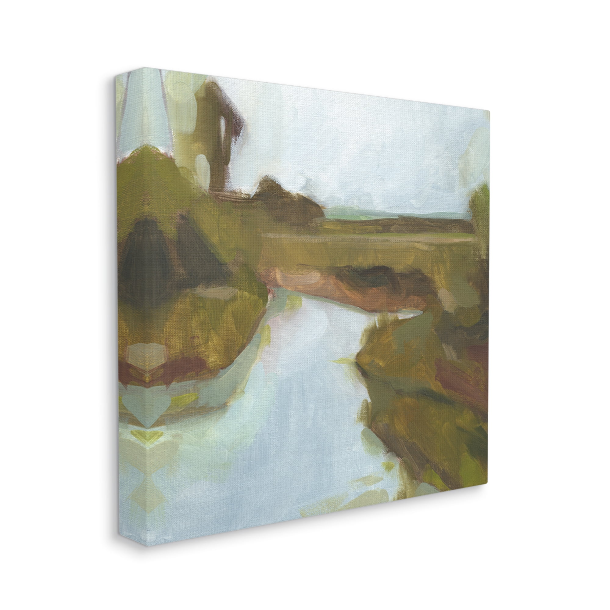 Stupell Industries Blurred Country Creek Landscape Soft Murky Waters, 24 x 24, Designed by Jacob Green