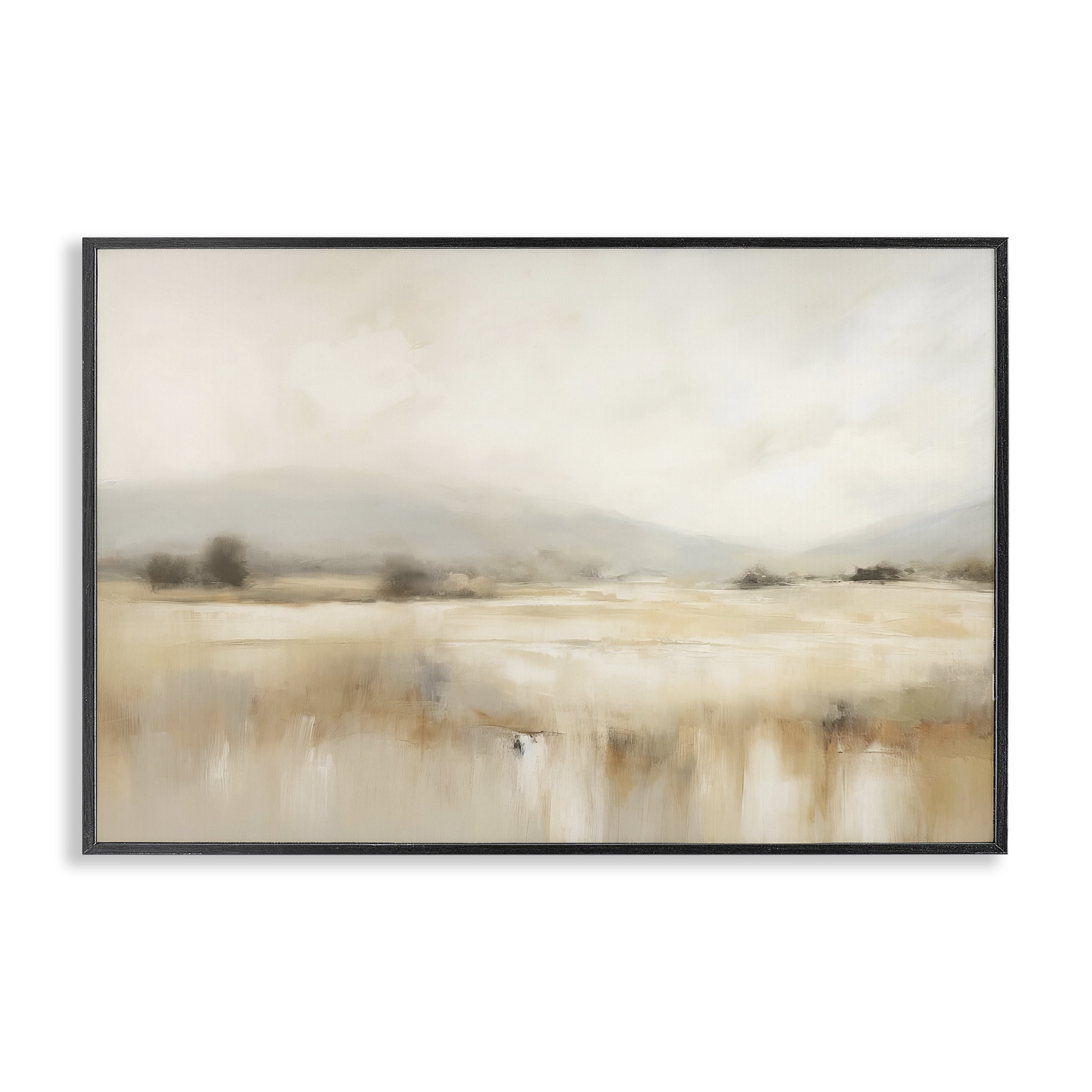 Stupell Industries Blurred Rural Countryside Landscape & Nature Painting Black Framed Art Print Wall Art, 30 x 20