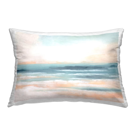 Stupell Industries Blush Beach Landscape Decorative Printed Throw Pillow Design by June Erica Vess