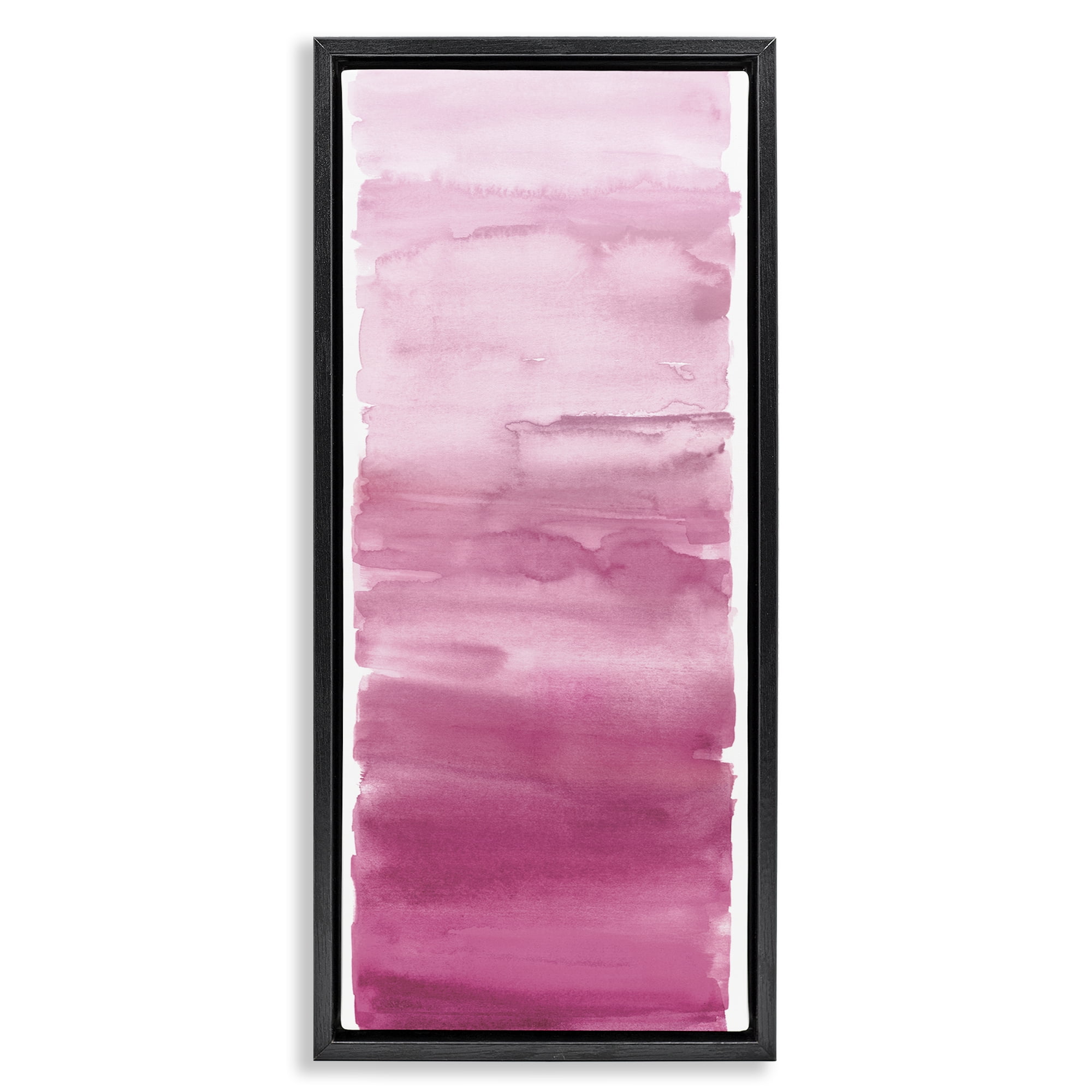 Stupell Industries Blush Blend Gradient Black Framed Floater Canvas Wall Art, design by Allie Corbin