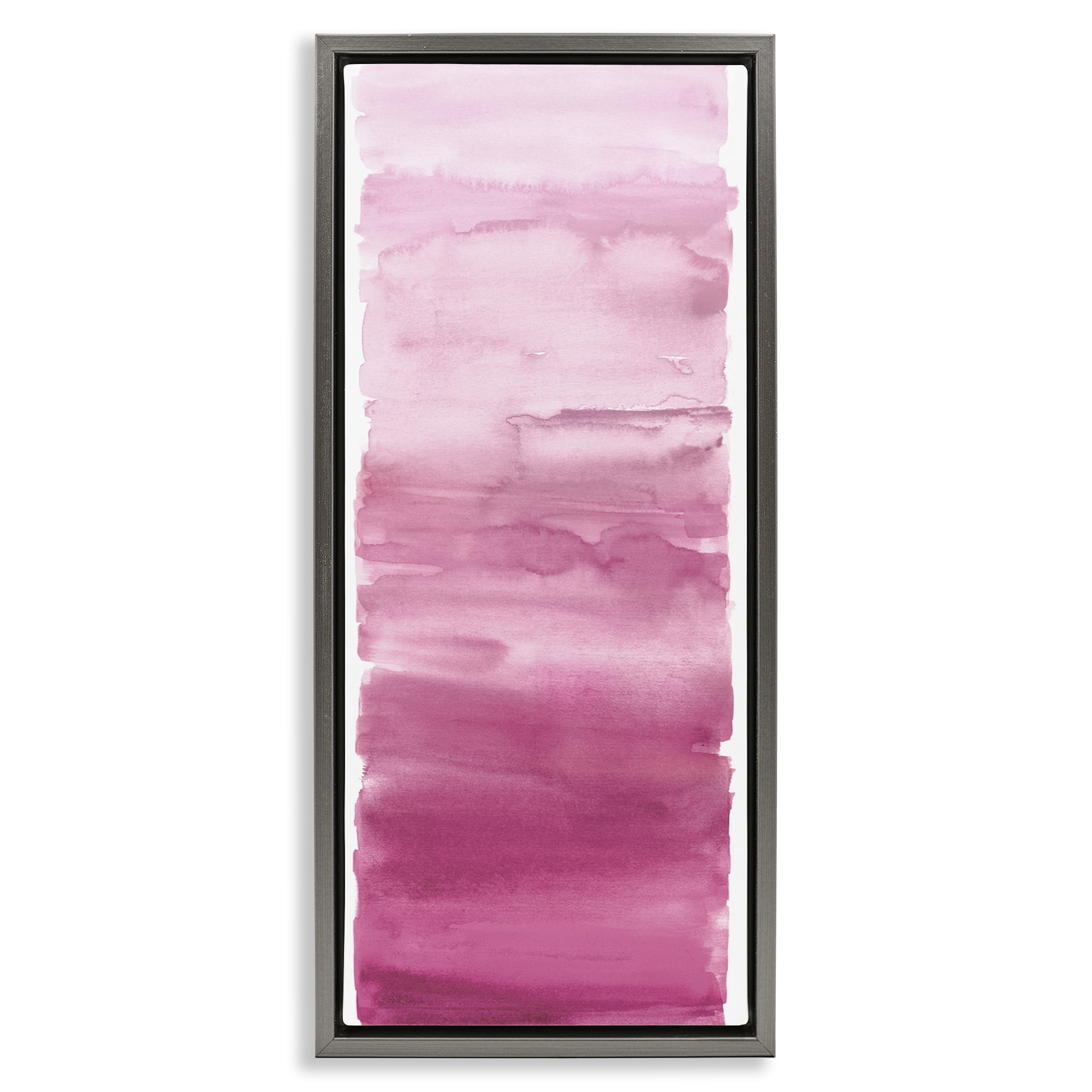 Stupell Industries Blush Blend Gradient Gray Framed Floater Canvas Wall Art, design by Allie Corbin