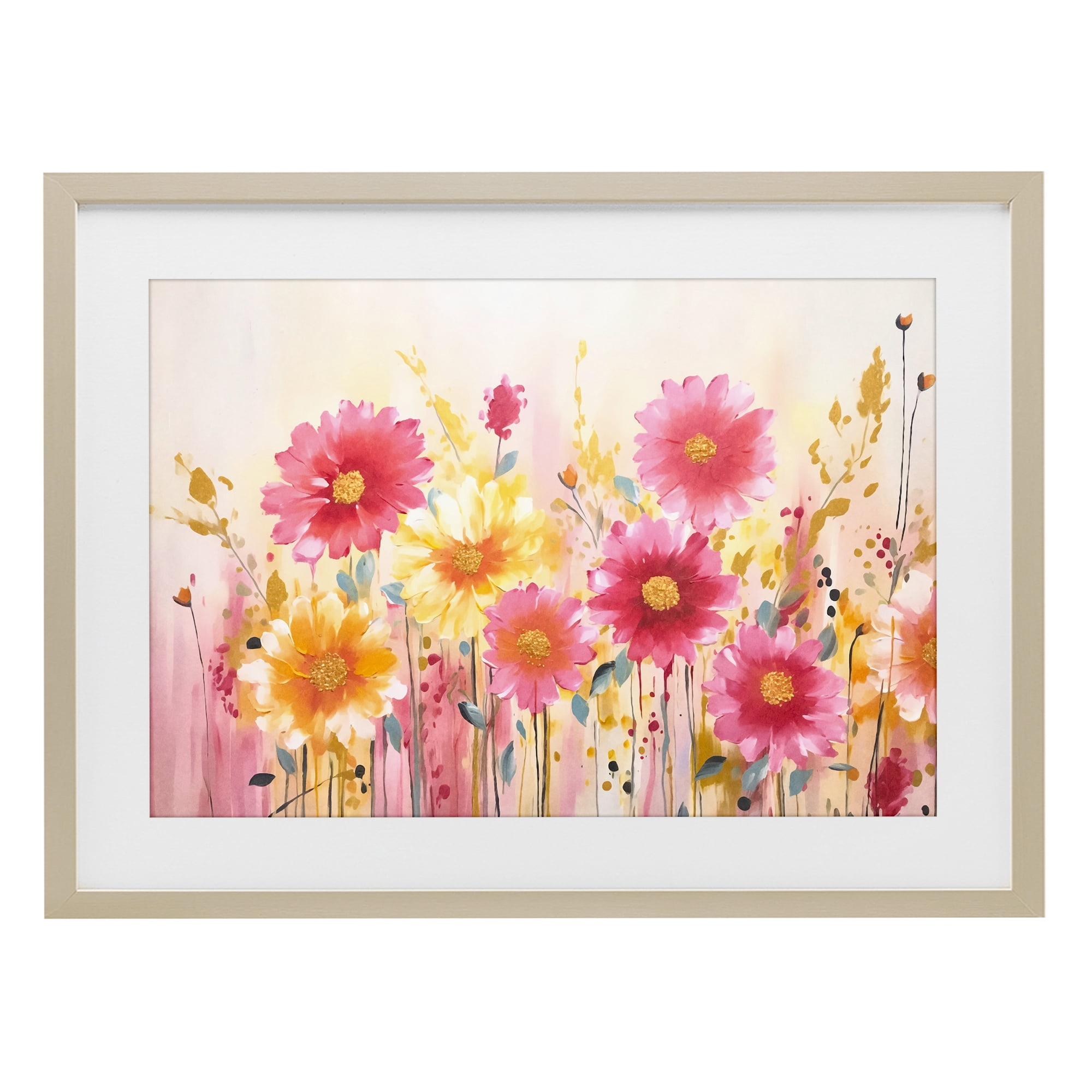 Stupell Industries Blush Blooming Whimsy Birch Framed Print Under Glass, design by Andrea Haase