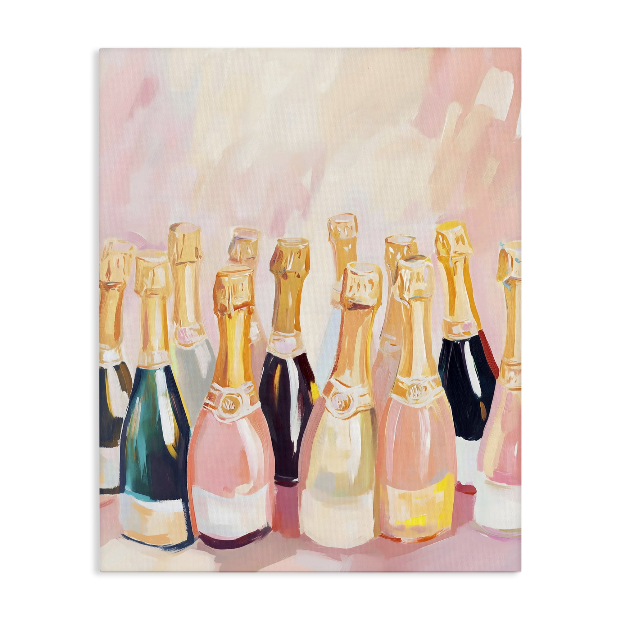 Stupell Industries Blush Champagne Bottles Collection Canvas Wall Art, design by The Prints Vibe