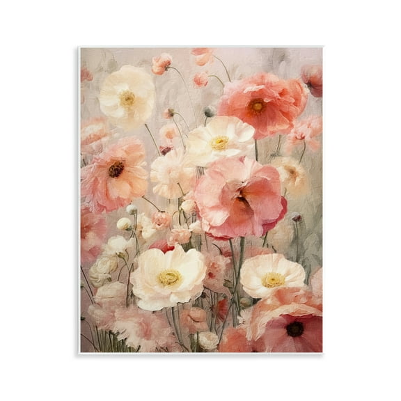 Stupell Industries Blush Floral Pattern Botanical & Floral Painting Unframed Art Print Wall Art, 11 x 14