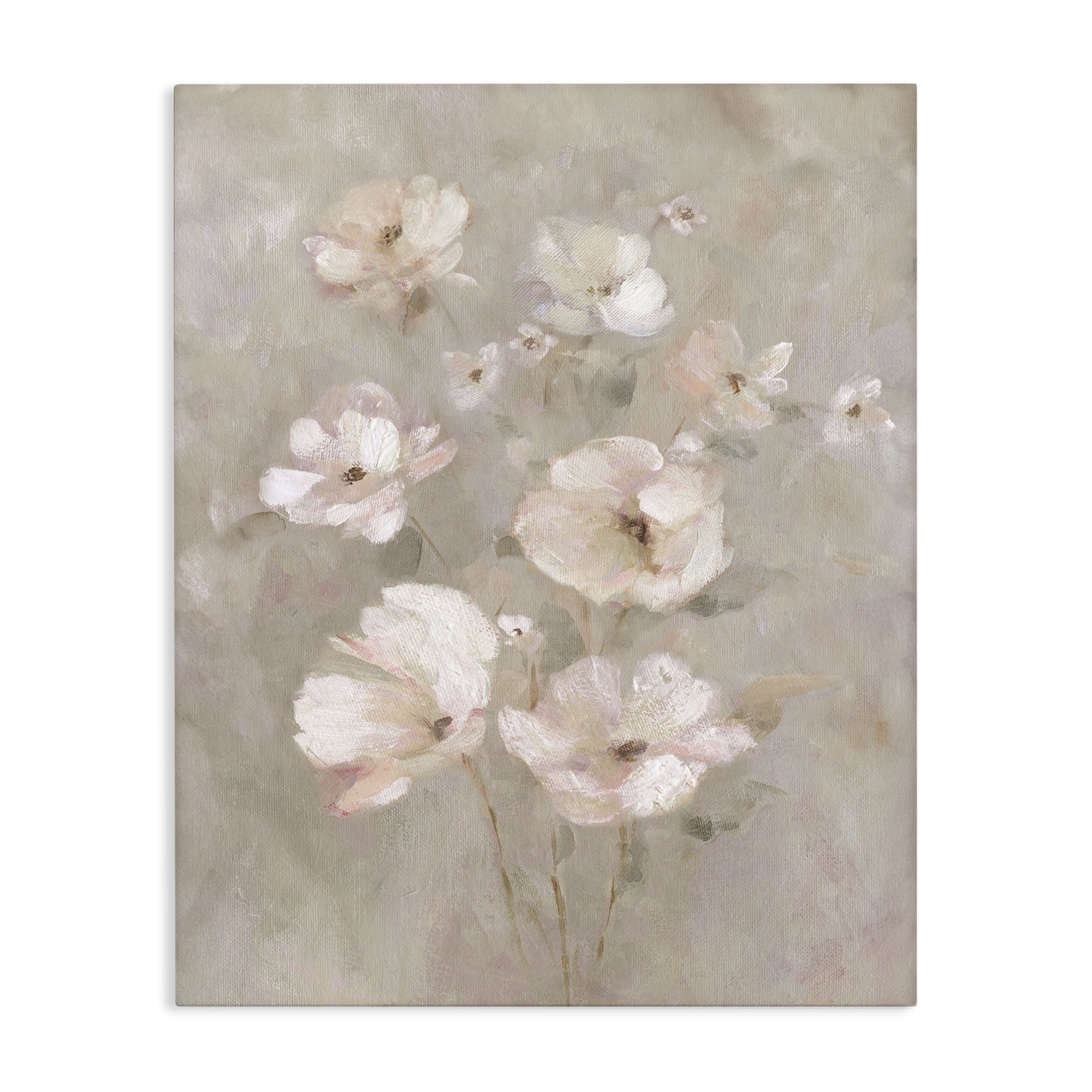 Stupell Industries Blush Florals over Beige Canvas Wall Art, design by Carol Robinson