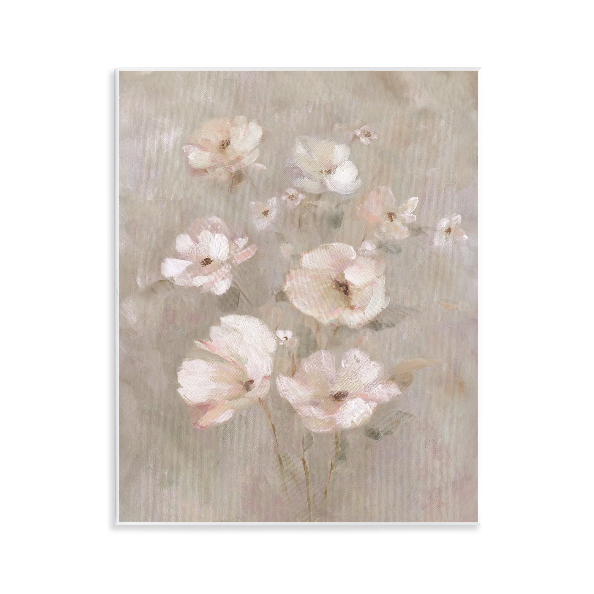 Stupell Industries Blush Florals over Beige Wall Plaque Art, design by Carol Robinson