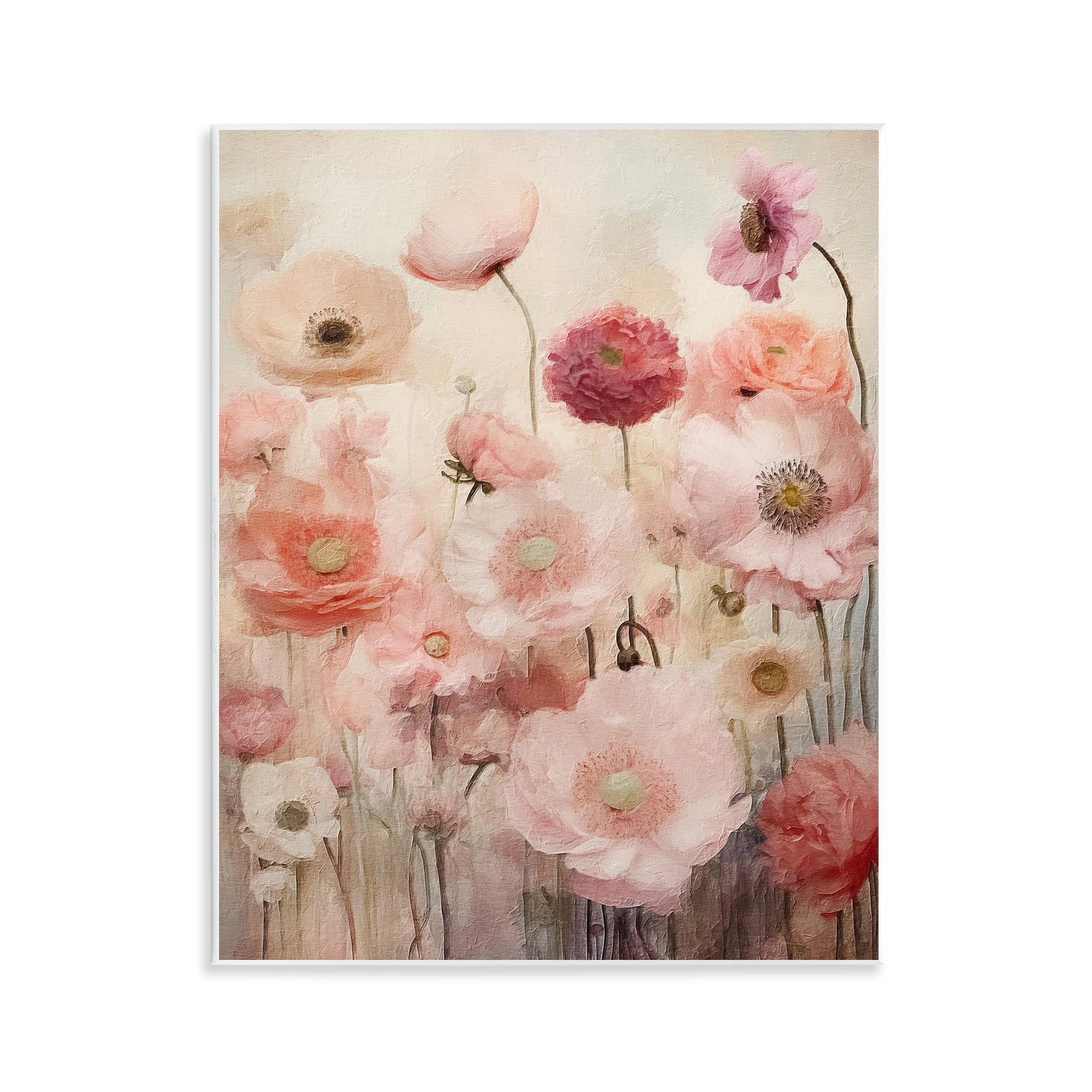 Stupell Industries Blush Flower Garden Botanical & Floral Painting Unframed Art Print Wall Art, 11 x 14